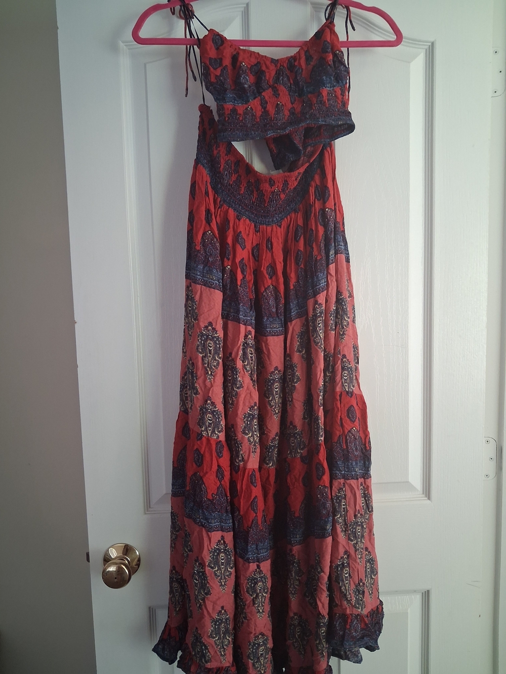 2 Piece Set Free People Intimately Printed Patchwork RARE SeT